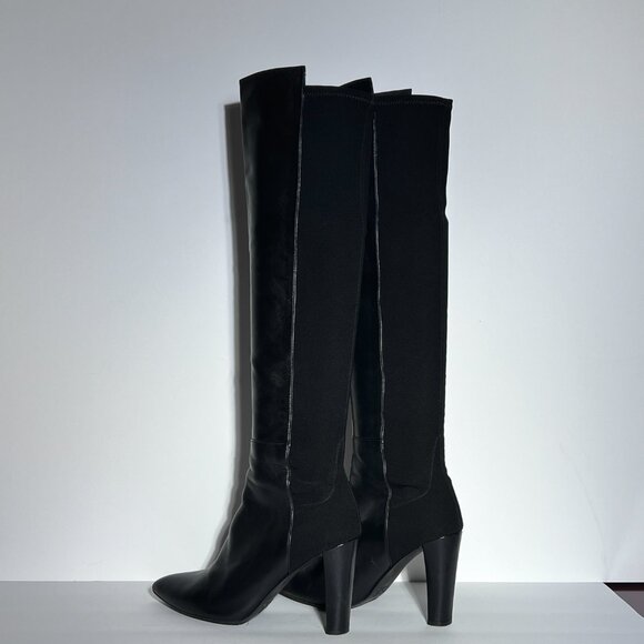 Stuart Weitzman Black Over the Knee 50/50 High Heel Boot Sz 8 - Picture 9 of 15